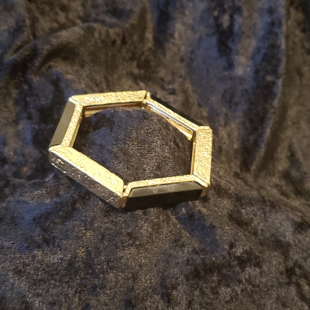 Gold and Black Bold Bracelet